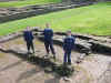 Laurence, Liam and Joe by the drains